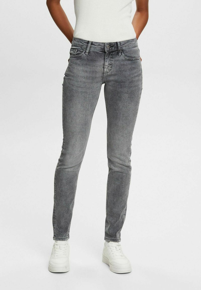 Esprit Jeans Slim Fit grey medium washed/grey denim Zalando.de
