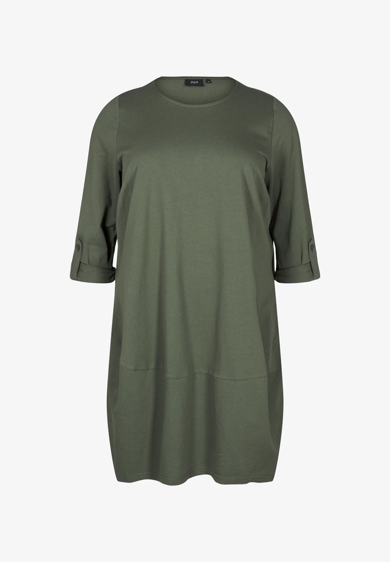 Zizzi BALLON MIT TASCHEN - Day dress - thyme/green - Zalando.ie Zizzi BALLON MIT TASCHEN - Day dress - thyme/green - Zalando.ie