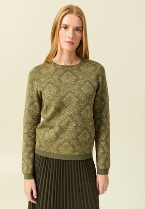 LANGARMPULLOVER MIT RUNDHALSAUSSCHNITT - Pullover - vert kaki