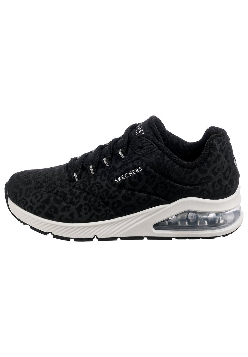 Skechers Sport - UNO 2 - Sneakers - black tonal leopard print durabuck/ mesh trim, Förstora