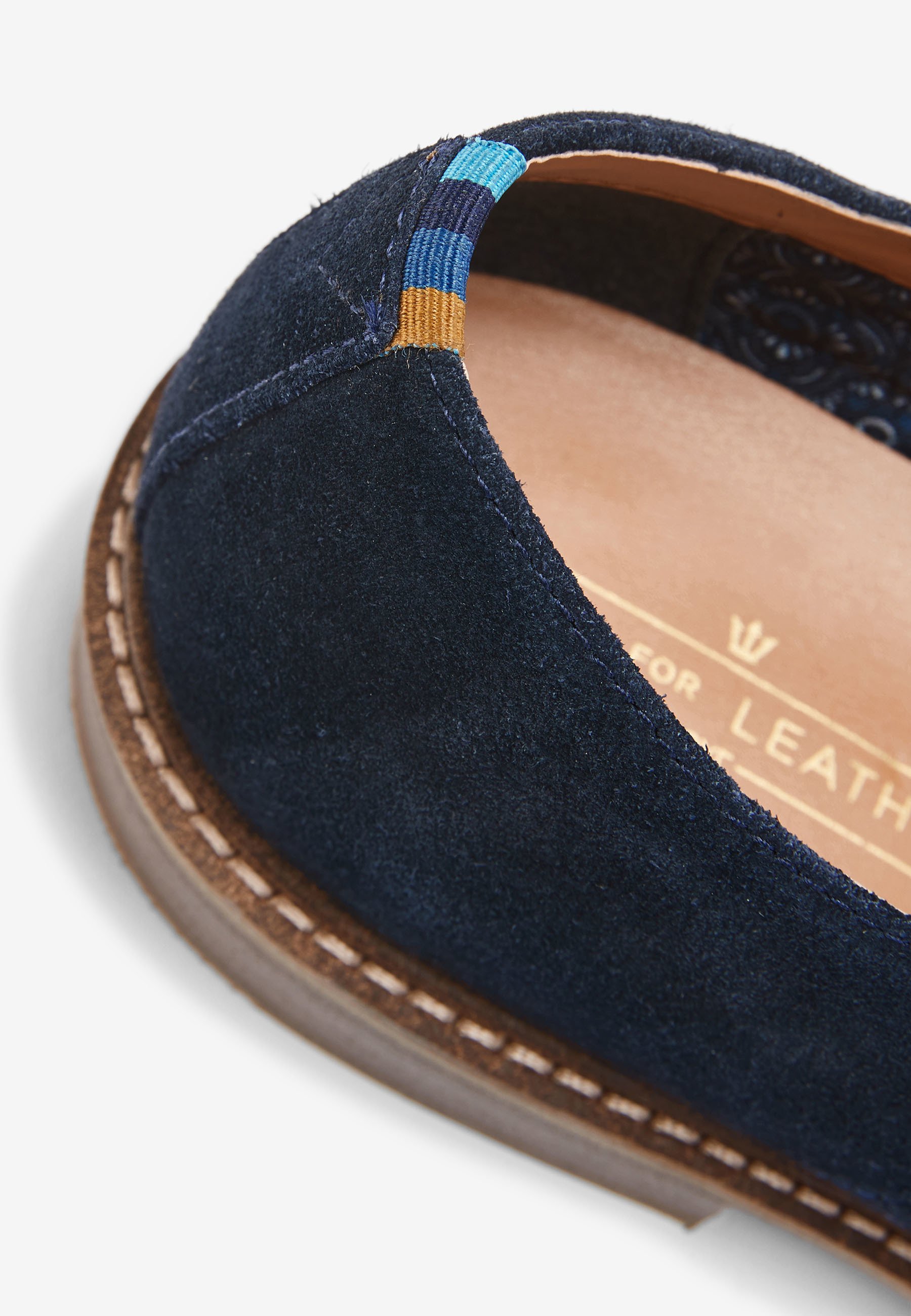 Next NAVY SUEDE DERBY SHOES - Business 