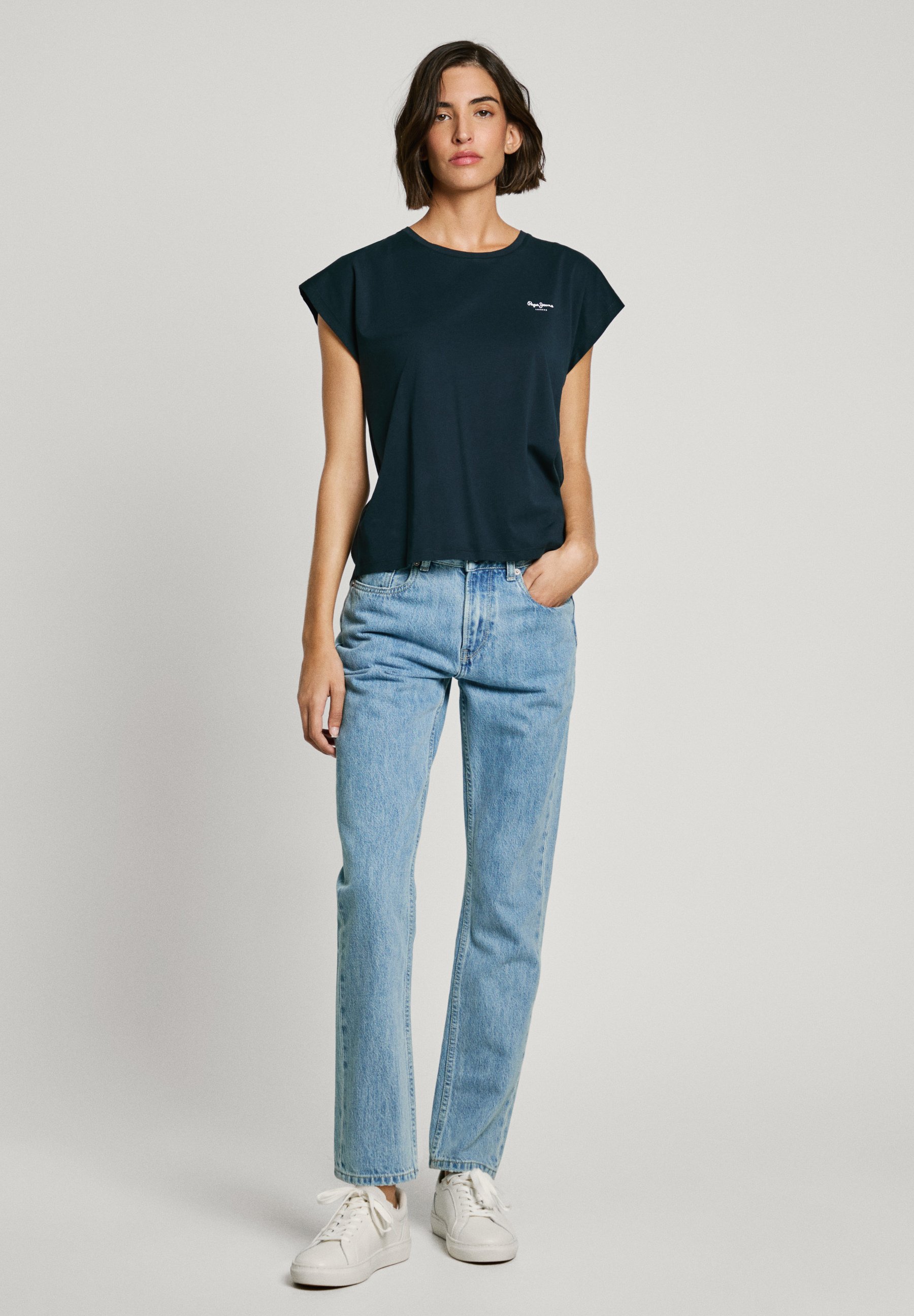 売れ筋商品|||ペペジーンズ Tシャツ レディース トップス BLOOMA - Basic T-shirt - dulwich blue Pepe Jeans BLOOMA - Tricou basic - dulwich blue/bleumarin