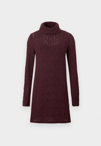 T NECK MINI ALINE DRESS - Džemperkleita - bordeaux