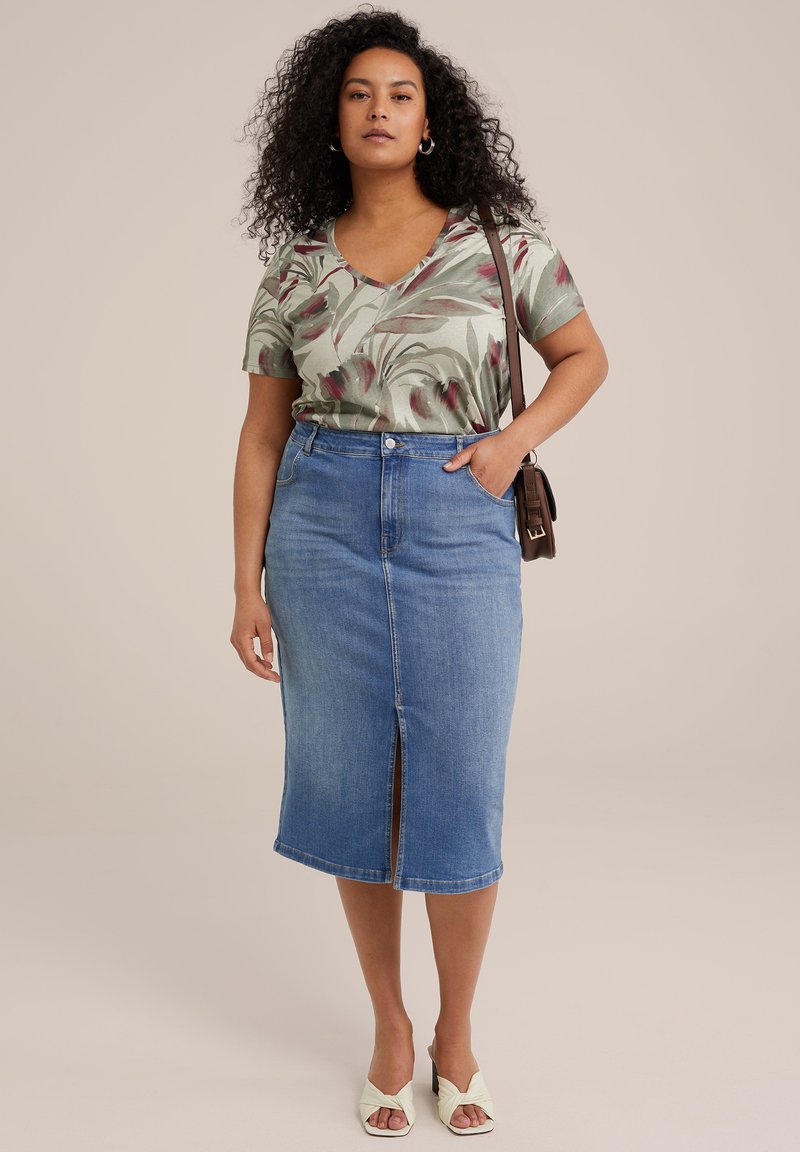 WE Fashion T-shirt print lichtgroen