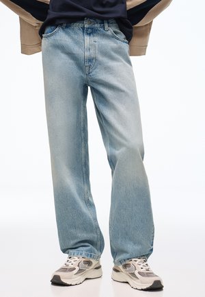 Bershka, STRAIGHT WIDE JEANS - Straight leg jeans - blue denim