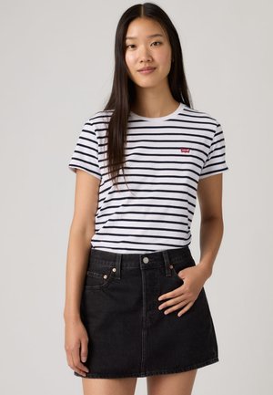 PERFECT TEE - Tričko s potlačou - bright white/navy