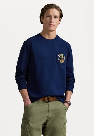 CLASSIC FIT EMBROIDERED JERSEY T-SHIRT - Long sleeved top - eastside royal