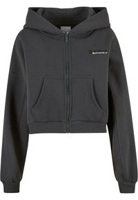 Sweater met rits - black