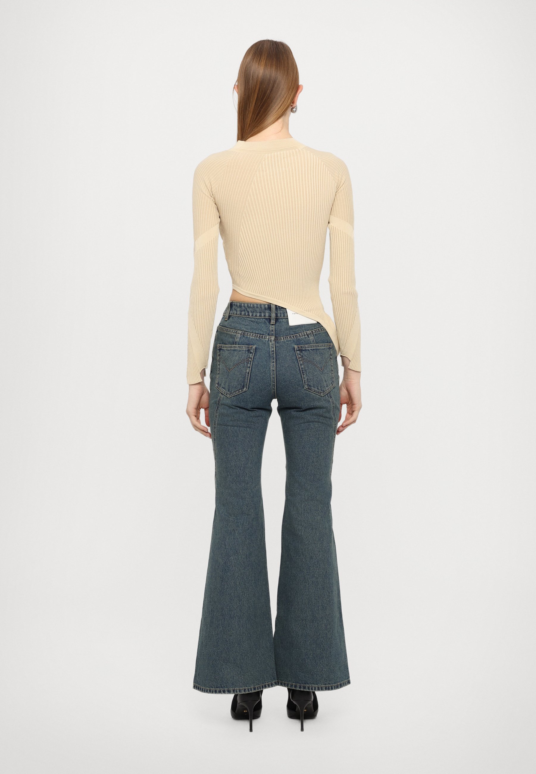 Feng Chen Wang DECONSTRUCTION - Jeans a zampa - blue/blu