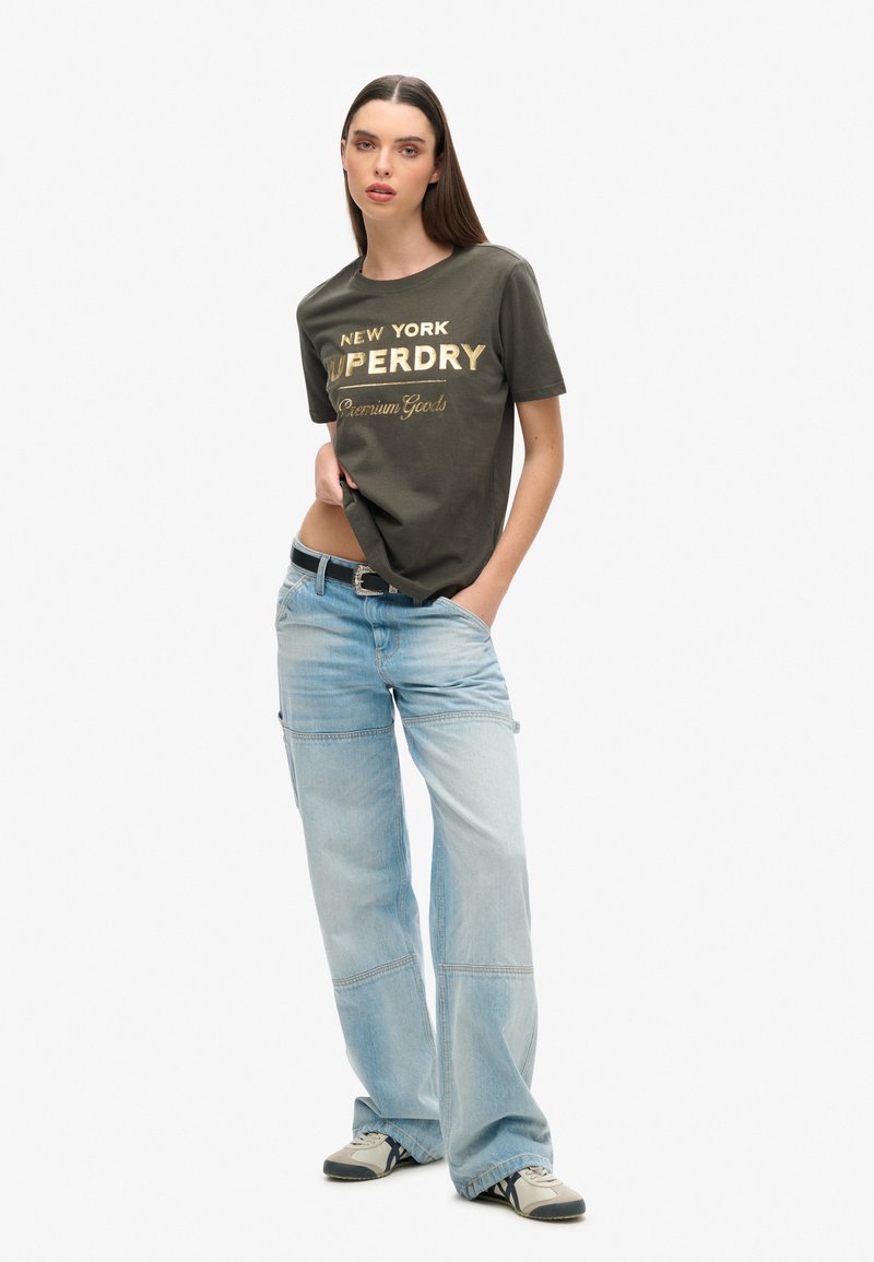 Superdry & Co T-shirt print gemêleerd zwart