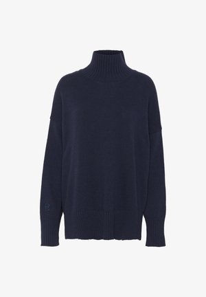 My Essential Wardrobe, MWHIGH NECK - Striktrøje - navy