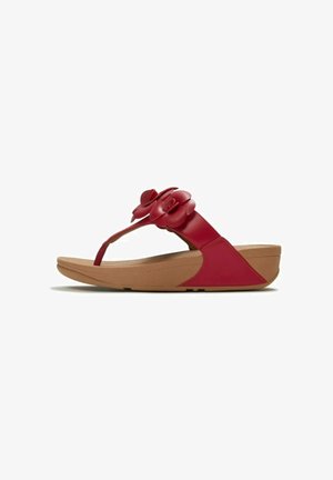 FitFlop, LULU FLOWER TOE-POST SANDALS - Teensandalen - burnt berry