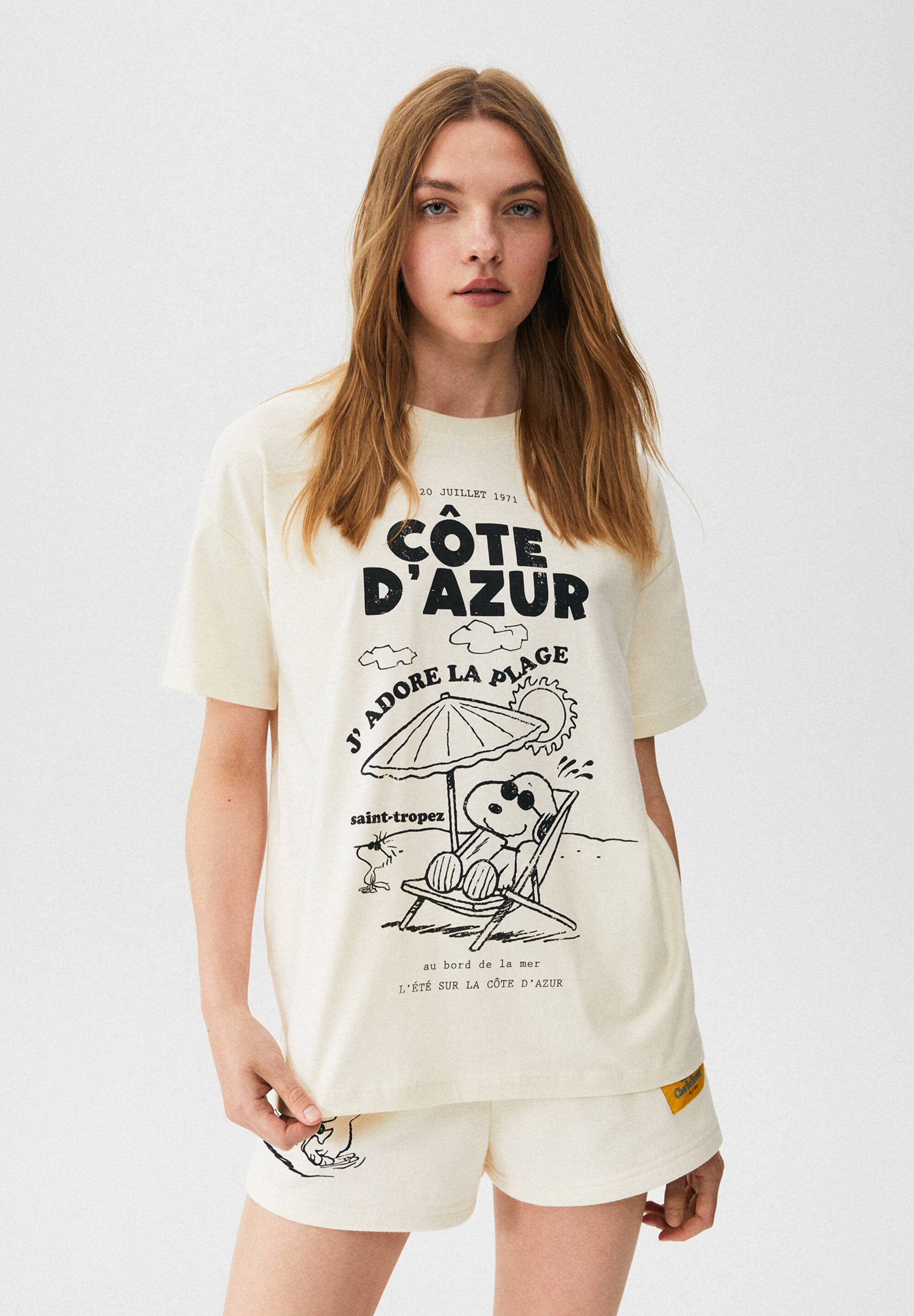 pull and bear snoopy t shirt
