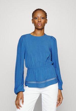 VILA VITRINE O NECK PEPLUM TOP  - Μπλούζα - federal blue