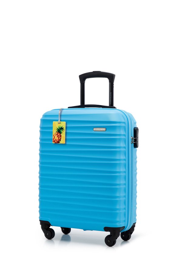 SMALL SUITCASE WITH LUGGAGE TAG FROM ABS - Trolley
