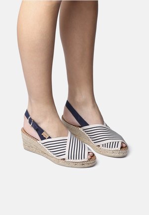 TEIA - Sandalias de cuña - navy