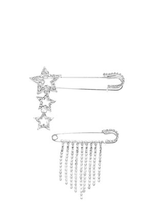 SET OF 2CASCADE PINS - Broška - metallic grey