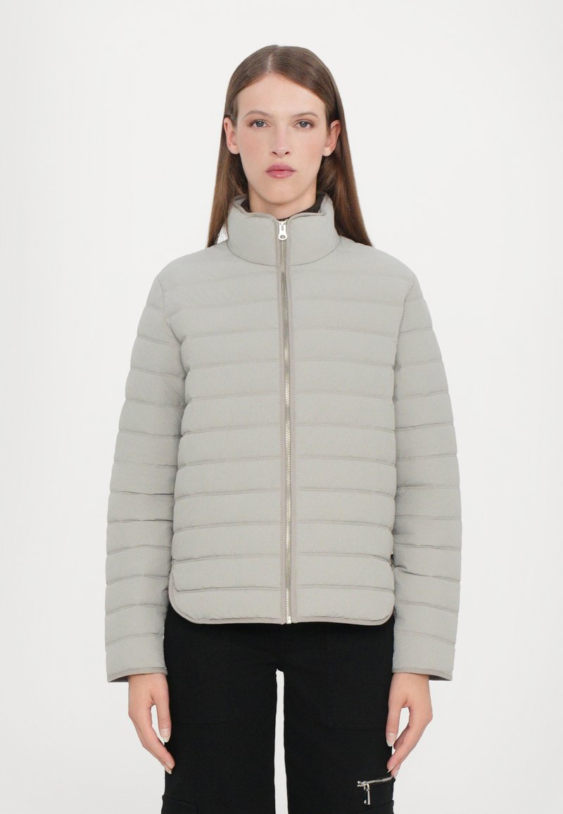 CLOSED QUILTED ZIP JACKET - Žieminė striukė - mud grey