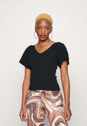 ONLLEELO BACK - T-shirts - black