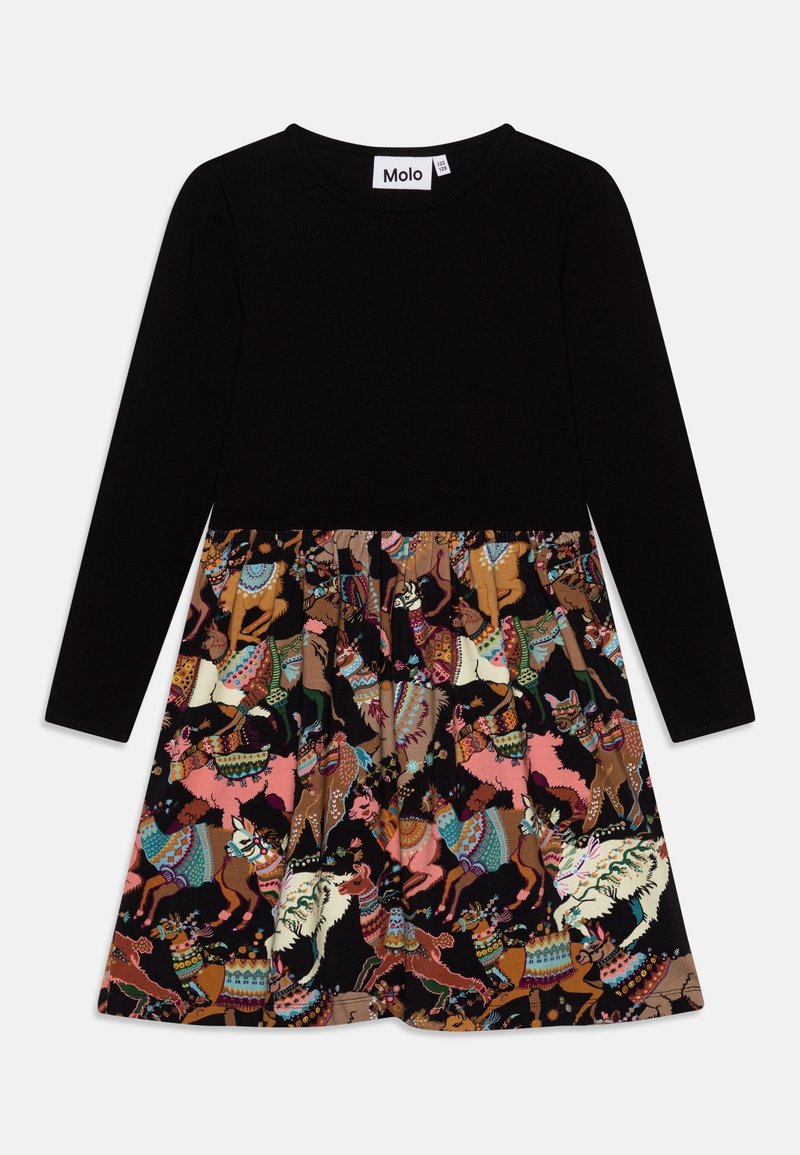 Molo CREDENCE DRESS - Jerseykleid - black/pink