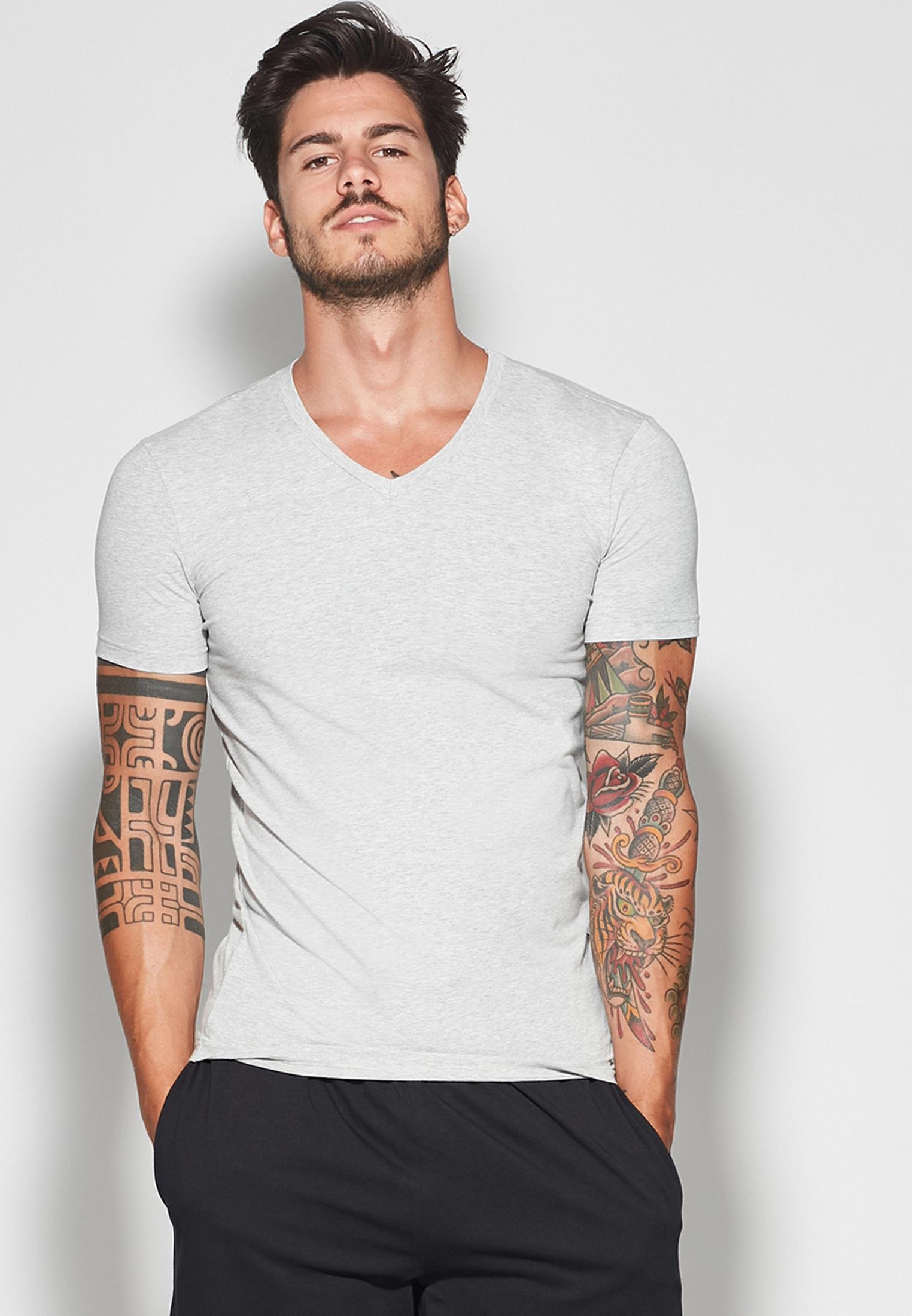 Tezenis T-shirt basic - grigio melange chiar/grigio chiaro - Zalando