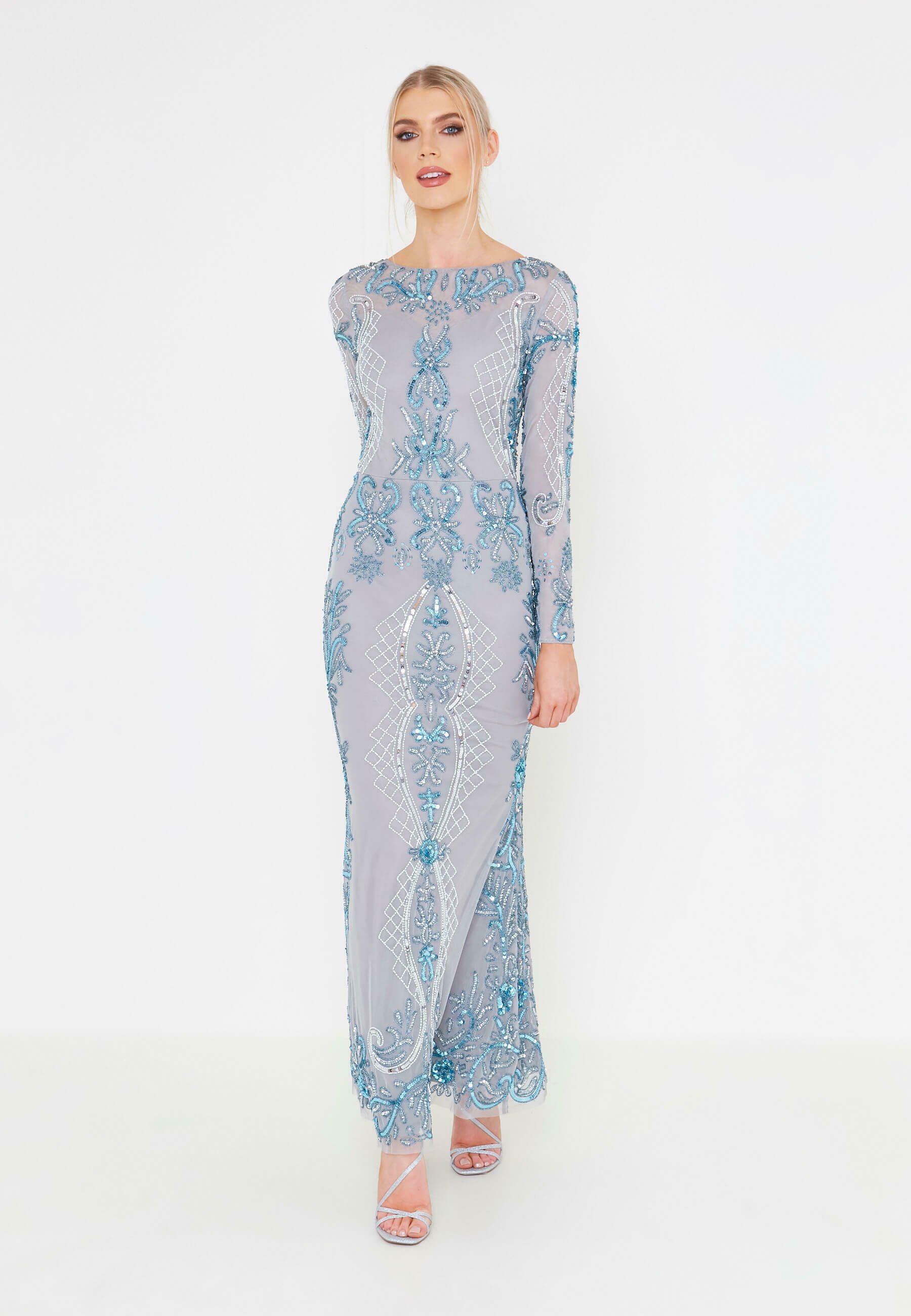 BEAUUT Vestido de fiesta - light grey/gris claro - Zalando.es