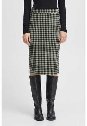 ICHI IHKATE CHECKY SK - Jupe crayon - vetiver