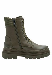 Marco Tozzi Fűzős bokacsizmák - khaki comb