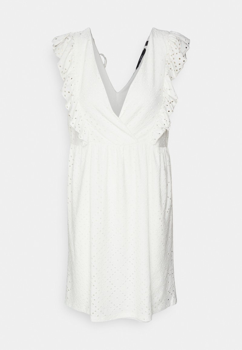 Damen Freizeitkleider | Vero Moda Tall VMTASSA FRILL SHORT DRESS Freizeitkleid snow white/weiß - VQ25206 Damen Freizeitkleider | Vero Moda Tall VMTASSA FRILL SHORT DRESS Freizeitkleid snow white/weiß - VQ25206