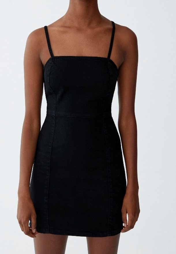 PULL&BEAR Denim dress - black - (Pre-owned) - Zalando.ie