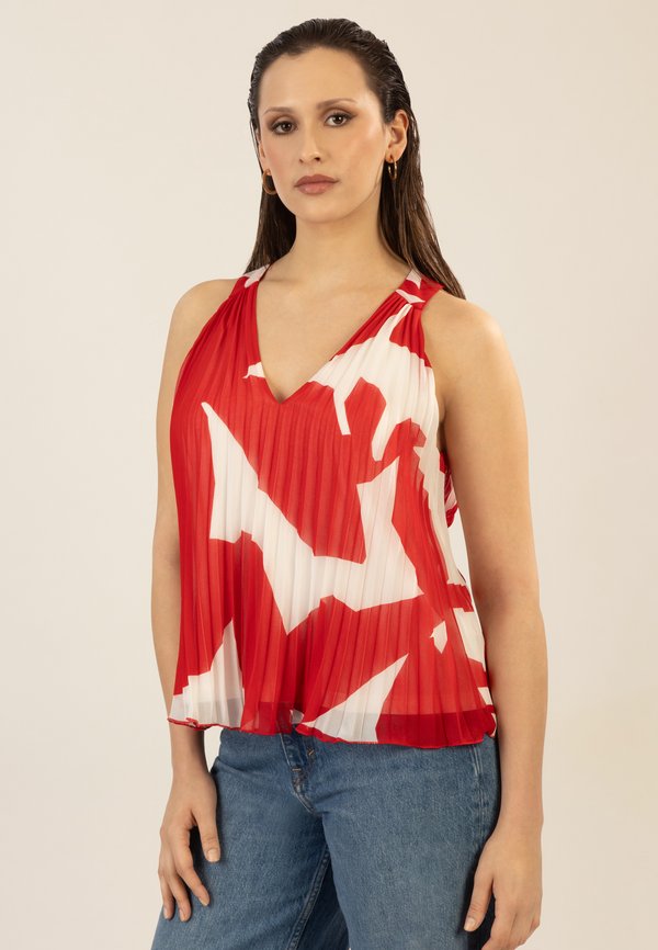 PLISSEE - Bluse - rot creme