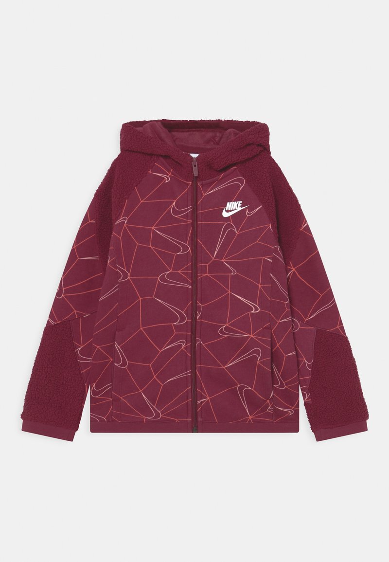 Nike Sportswear CLUB Zipup sweatshirt dark beetroot/white/bordeaux