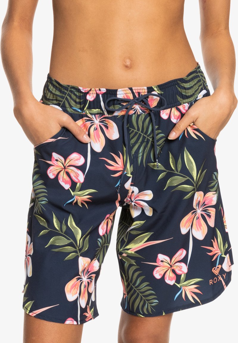 Roxy - WAVE PRINTED 9 INCH - Pyjamahousut/-shortsit - mood indigo tropical depht, Suurenna