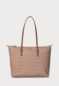 Lauren Ralph Lauren NYLON MEDIUM KEATON TOTE BAG - Bevásárlótáska - beige/brown