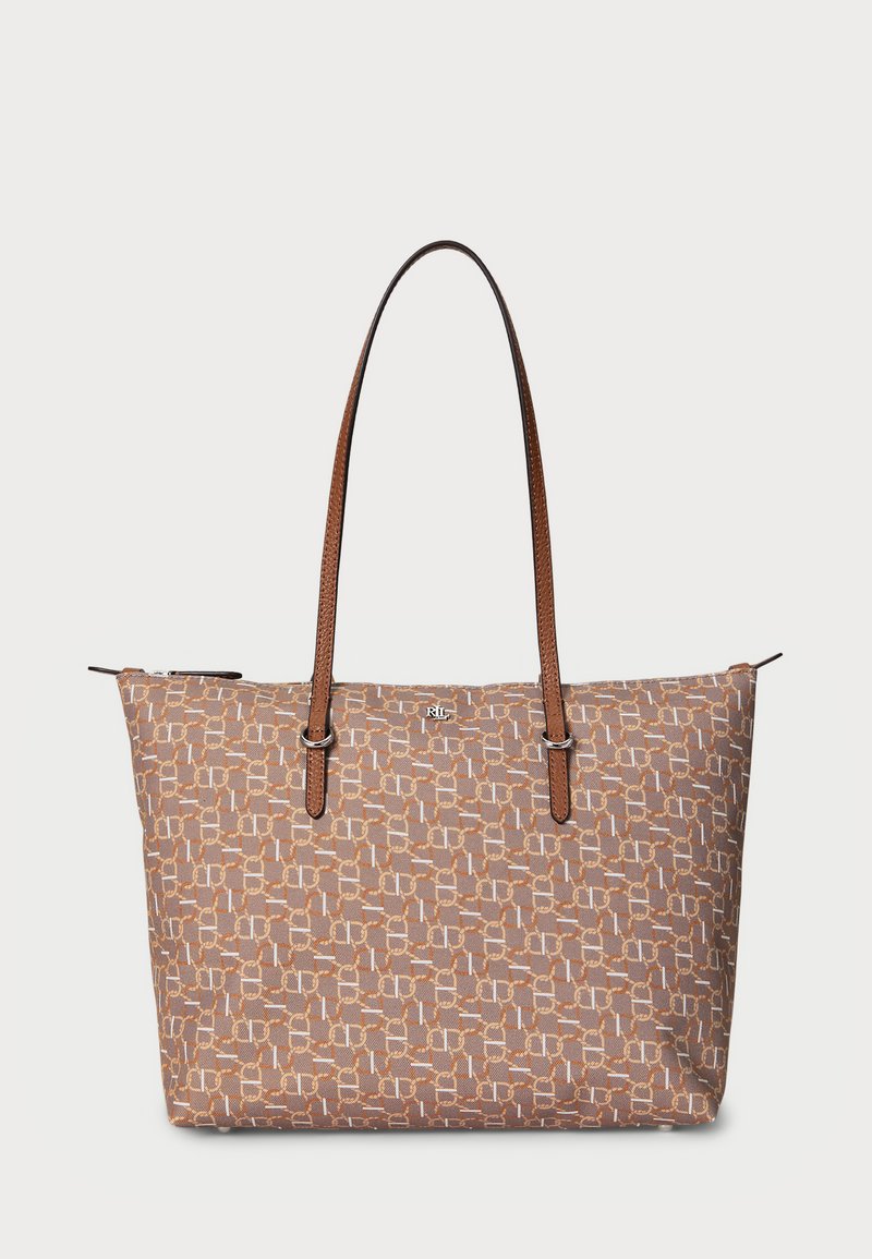 Lauren Ralph Lauren NYLON MEDIUM KEATON TOTE BAG - Τσάντα Tote - beige/brown