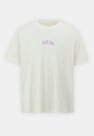 Jack & Jones JORLOOSIE TEE CREW NECK UNISEX - Camiseta estampada - antique white