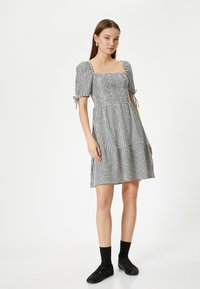 Koton PUFF SLEEVE MINI - Jurk - black