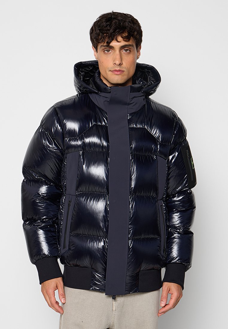 Boss Gewatteerde jas donkerblauw