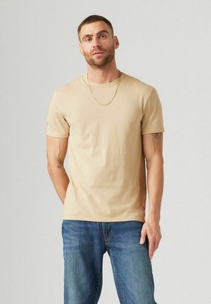 PREMIUM SLIM FIT TEE - T-Shirt basic - garment dye safari tans