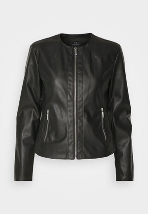 BLOUSON - Imitert skinnjakke - black