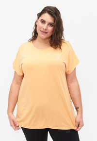 Active by Zizzi - KURZARM - T-shirt basic - apricot nectar Miniatuurafbeelding 1