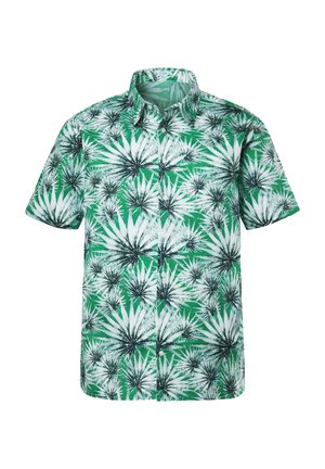 Men Plus, SHIRT, SHORT SLEEVE, KENT COLLAR, PRINT, COMFORT FIT, UP TO 8 XL - Vapaa-ajan kauluspaita - green