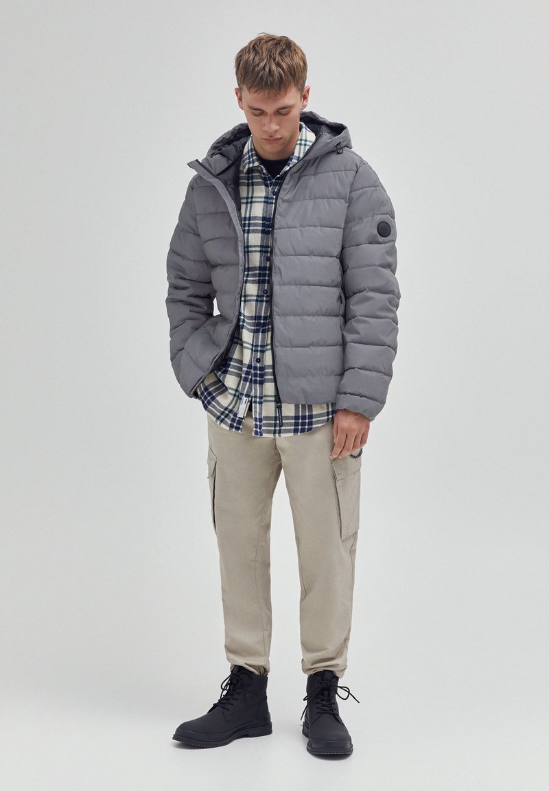 PULL&BEAR Winterjas grijs-metallic