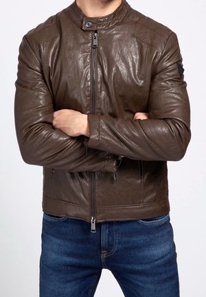 Imitatieleren jas - brown