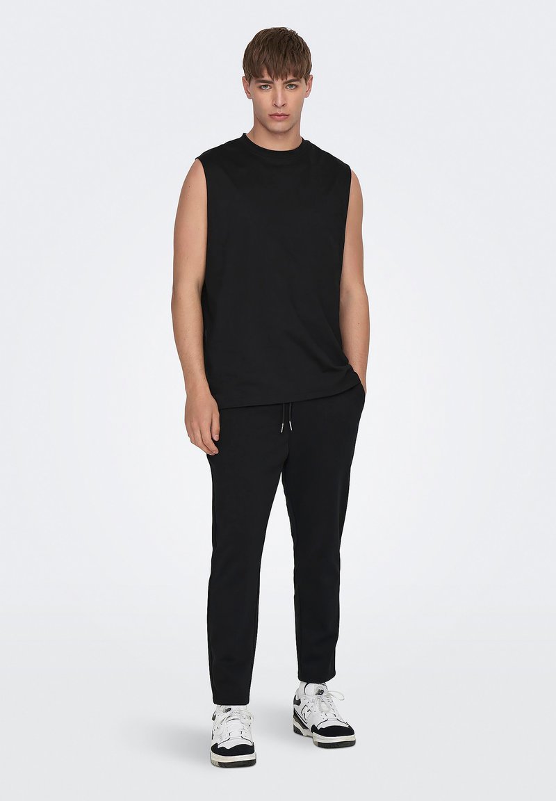 Only & Sons 2 PACK SET RUNDHALS - Top - schwarz