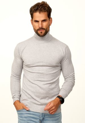 ROLLKRAGENPULLOVER - Strickpullover - hellgrau