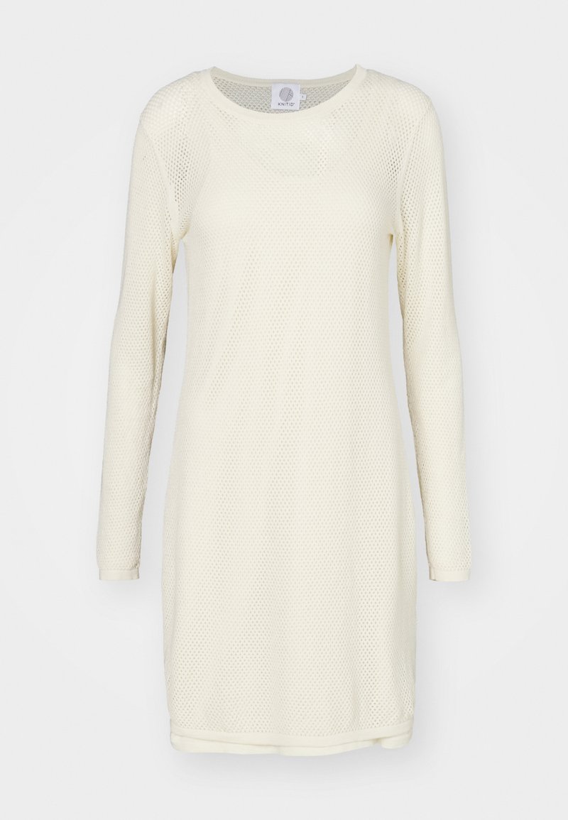 KNITID Gebreide jurk crème KNITID Gebreide jurk crème