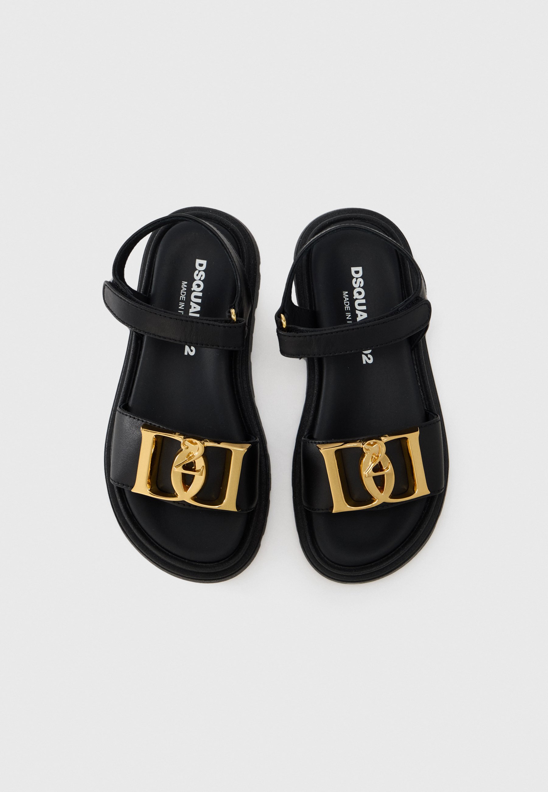 Dsquared2 UNISEX - Sandals - black/gold-coloured/black - Zalando.ie