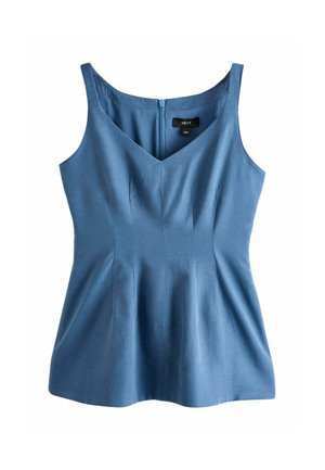 Next, PETITE FIT - PEPLUM V-NECK TOP - Top - blue