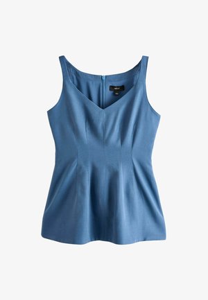 Next, PETITE FIT - PEPLUM V-NECK TOP - Top - blue